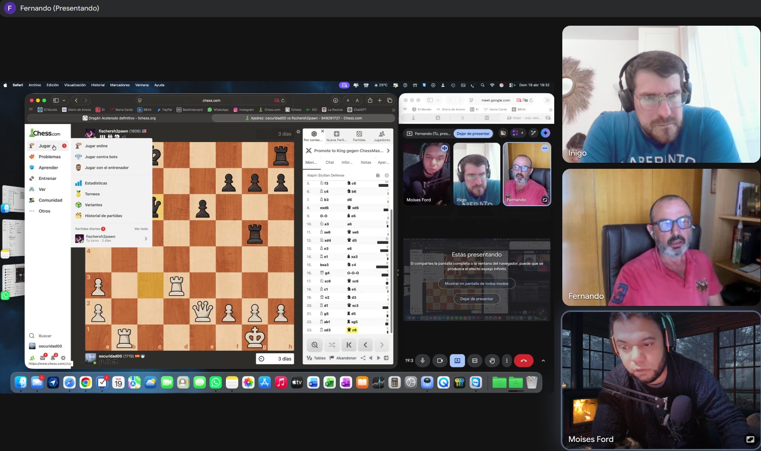 Live Chess Mastery Academy group class with shared board