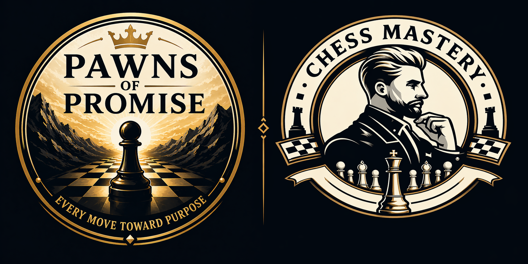 Pawns of Promise and Chess Mastery Academy combined logo
